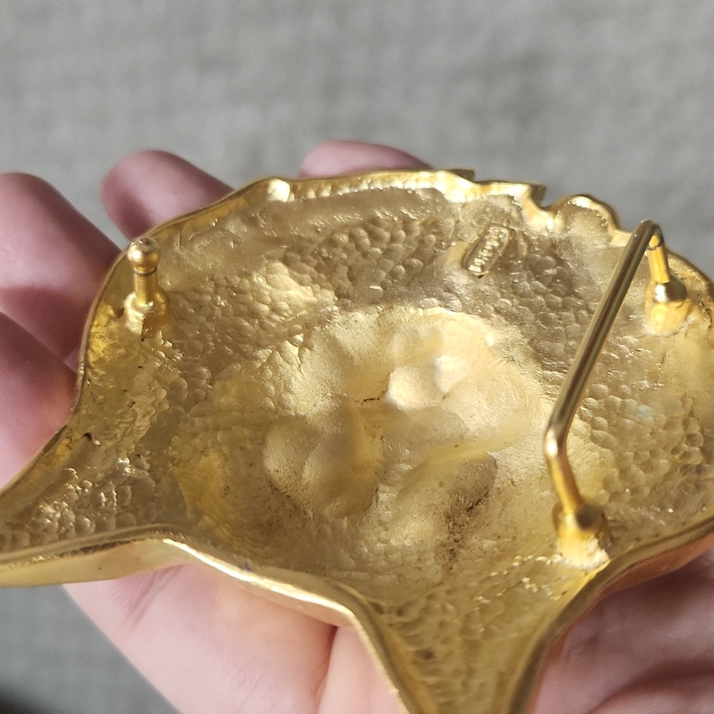 RARE Doreen Ryan 94 Vintage Golden Cat Belt Buckle With Rhinestone Diamond Eyes - Picture 13 of 14
